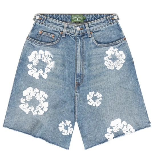 jean shorts denim tears